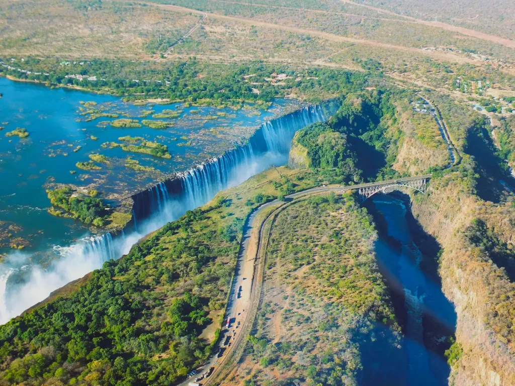 Cataratas Victoria vista aerea Zambia Zimbaue