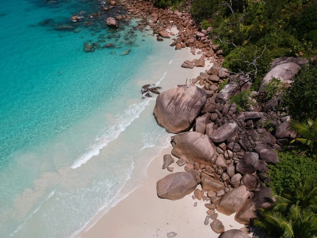 vista aerea de Anse lazio, Seychelles